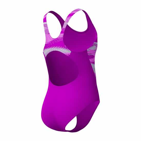 Speedo Бански Костюм Момиче Hyperboom Splice Muscleback Swimsuit Junior Girls Дива Детски бански и бикини