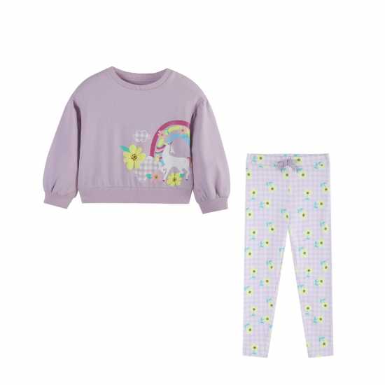 Be You Younger Girl Unicorn Sweatshirt Set  