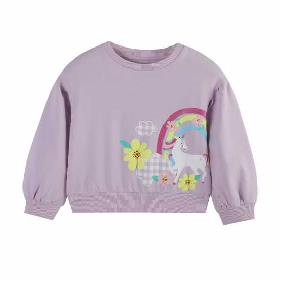 Be You Younger Girl Unicorn Sweatshirt Set  