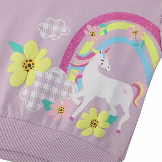Be You Younger Girl Unicorn Sweatshirt Set  