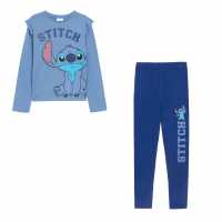 Disney Lilo And Stitch Long Sleeve T-Shirt And Legging Set Blue