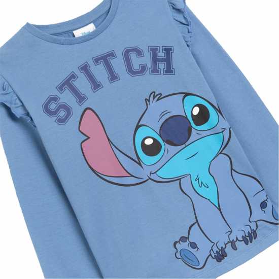 Disney Lilo And Stitch Long Sleeve T-Shirt And Legging Set Blue  Детско облекло с герои