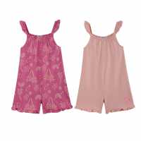 Younger Girl 2 Pack Tropic Playsuits  