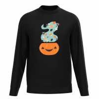 Disney Mickey Mouse Pumpkin Cauldron Sweater Black Детски горнища и пуловери