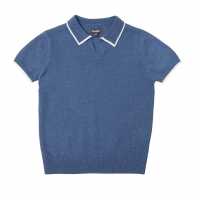 Older Boys Polo Knitted Blue