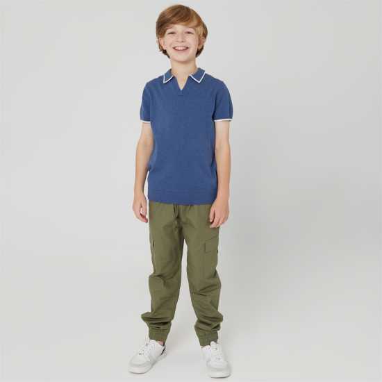 Детски тениски тип поло Детска Блуза С Яка За Момче Studio Knitted Short Sleeve Polo Juniors Детска Блуза С Яка За Момче Studio Knitted Short Sleeve Polo Juniors Детски тениски тип поло