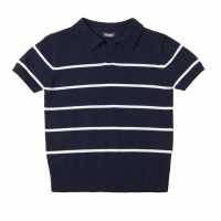 Younger Boys Stripe Knitted Polo  Детски тениски тип поло