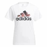 Adidas Superher Floral Graphic Logo T-Shirt  Дамски тениски и фланелки