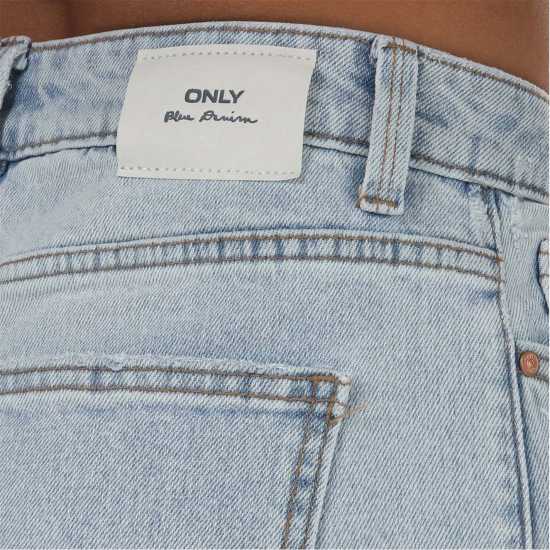 Only Необработен Деним Emily High Waist Straight Raw Jeans  Дамски дънки