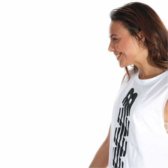 New Balance Relentless Cinched Back Graphic Tank Top  Дамски тениски и фланелки