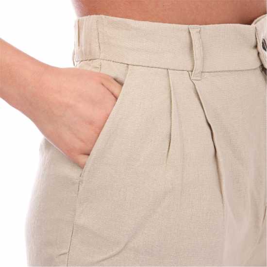 Only Caro High Waist Linen Shorts  Дамски къси панталони