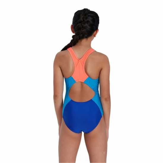 Speedo Colourblock Spiritback Swimsuit  Детски бански и бикини