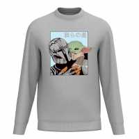Marvel Star Wars Mando And Grogo Sweater  Мъжко облекло за едри хора