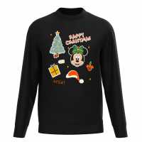 Disney Minnie Mouse Happy Christmas Sweater¿ Black Коледни пуловери