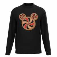 Disney Mickey Mouse Gingerbread Sweater Black Мъжко облекло за едри хора