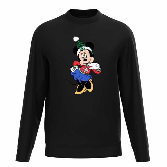 Disney Happy Holidays Minnie Mouse Sweater Black Детски горнища и пуловери
