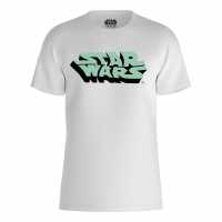 Star Wars Graffiti Logo T-Shirt White Дамски стоки с герои