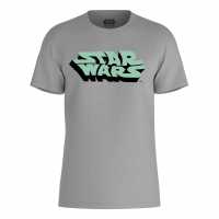 Star Wars Graffiti Logo T-Shirt Grey Дамски стоки с герои