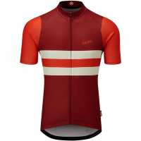 Mens Tempo Jersey Block Stripe,  Devon Red/chilli  Облекло за колоездене
