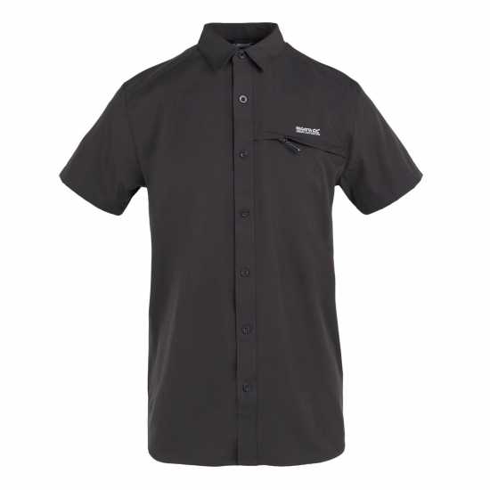 Regatta Travel Packaway Short Sleeve Shirt Ash Мъжко облекло за едри хора