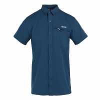 Regatta Travel Packaway Short Sleeve Shirt MoonLt Denim Мъжко облекло за едри хора