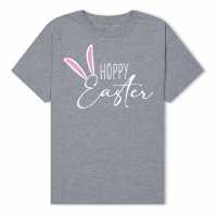 Junior Hoppy Easter T-Shirt Grey Детски тениски и фланелки