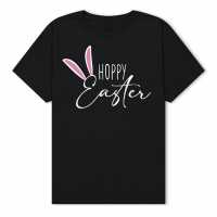 Junior Hoppy Easter T-Shirt Black Детски тениски и фланелки