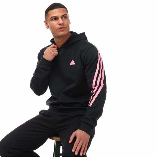 Adidas Future Icons 3 Stripes Hoodie  Мъжко облекло за едри хора