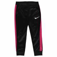 Nike Swoosh Track Pants Infant Girls Black/Pink Детски долнища за бягане