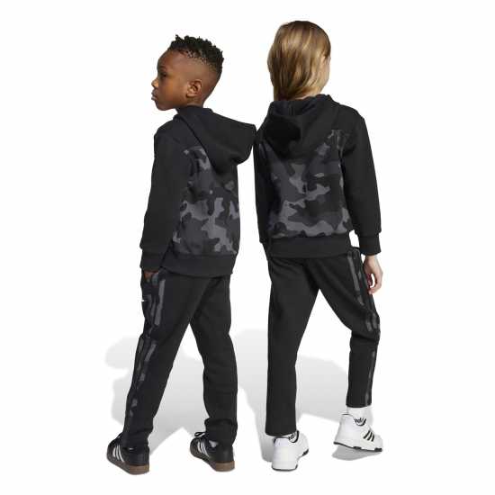 Adidas Essentials Allover Print Hoodie Set Kids Черно камуфлаж Adidas Essentials Allover Print Hoodie Set Kids Черно камуфлаж