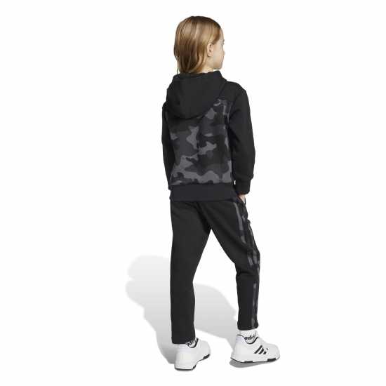 Adidas Essentials Allover Print Hoodie Set Kids Черно камуфлаж Adidas Essentials Allover Print Hoodie Set Kids Черно камуфлаж