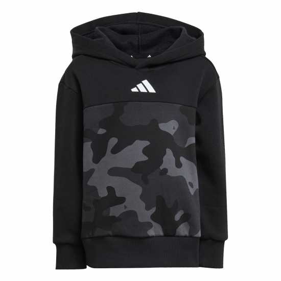 Adidas Essentials Allover Print Hoodie Set Kids Черно камуфлаж Adidas Essentials Allover Print Hoodie Set Kids Черно камуфлаж