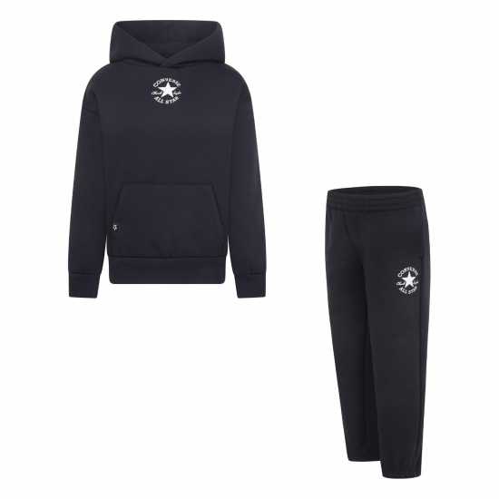 Converse Полар За Невръстни Деца Core Infants Fleece Tracksuit Черно Converse Полар За Невръстни Деца Core Infants Fleece Tracksuit Черно