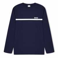 Boss Kids Long-Sleeve T-Shirt, Small Logo Design Нави 849 