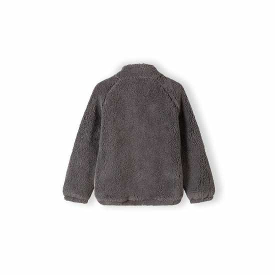 Яке Полар Boys Sherpa Fleece Jacket Contrast Pocket Brown  