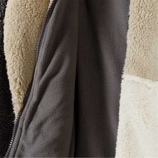 Яке Полар Boys Sherpa Fleece Jacket Contrast Pocket Brown  