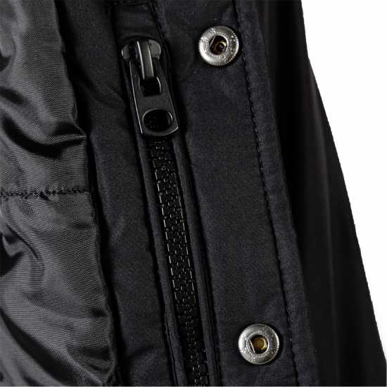 Boys Baseball Style Jacket Detachable Hood Black  