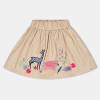 & Sid Brown Animal Applique Skirt  