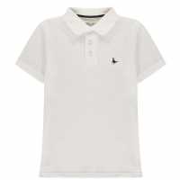 Блуза С Яка Jack Wills Kids Polo Shirt Bright White Детски тениски тип поло
