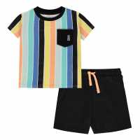 Soulcal Short Set Infant Boys Stripe Бебешки дрехи
