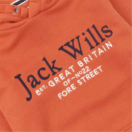 Jack Wills Kids Batsford Logo Script Hoodie Summer Fig Детски суитчъри и блузи с качулки