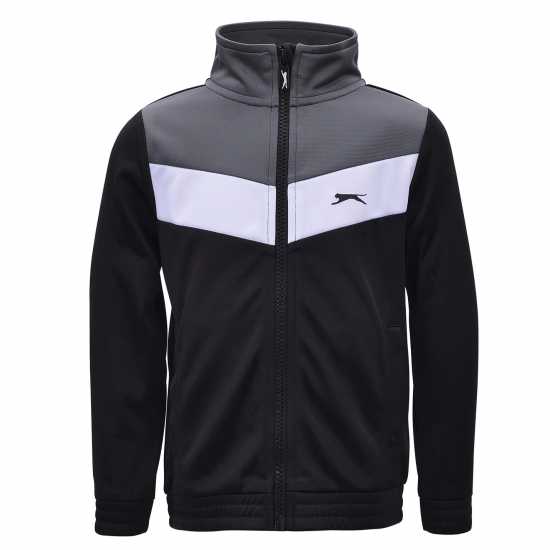 Slazenger Екип Невръстни Деца Poly Tracksuit Infants Черно/Чар/Бяло Детски спортни екипи