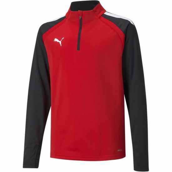 Puma Teamliga Quarter Zip Top Jr Fleece Unisex Kids Red 