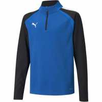 Puma Teamliga Quarter Zip Top Jr Fleece Unisex Kids Blue 
