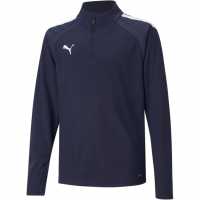 Puma Teamliga Quarter Zip Top Jr Fleece Unisex Kids Синьо 