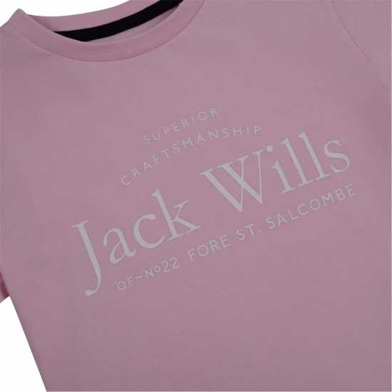 Jack Wills Kids Girls Forstal Logo Script T-Shirt