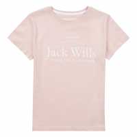 Jack Wills Kids Girls Forstal Logo Script T-Shirt Lotus Детски тениски и фланелки
