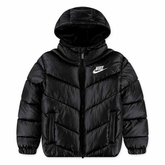 Nike Ватирано Яке Swoosh Padded Jacket Черно Nike Ватирано Яке Swoosh Padded Jacket Черно
