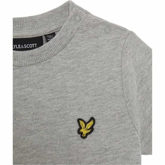 Lyle and Scott Lyle Tee Short Set In62 Grey Marl D24 Lyle And Scott Lyle Tee Short Set In62 Grey Marl D24