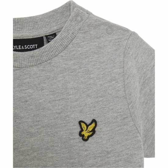 Lyle and Scott Lyle Tee Short Set In62 Grey Marl D24 Lyle And Scott Lyle Tee Short Set In62 Grey Marl D24